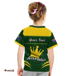 Personalised 12 June Australia King Birthday Kid T Shirt Aboriginal National Color