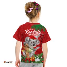 Koala Lover Kid T Shirt Australia Merry Christmas Aboriginal