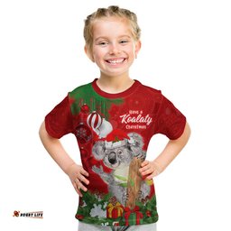 Koala Lover Kid T Shirt Australia Merry Christmas Aboriginal