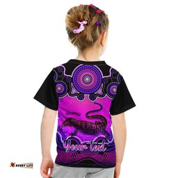 Personalised Australia Capricorn Goanna Zodiac Kid T Shirt Auz Astrology Aboriginal - Magenta