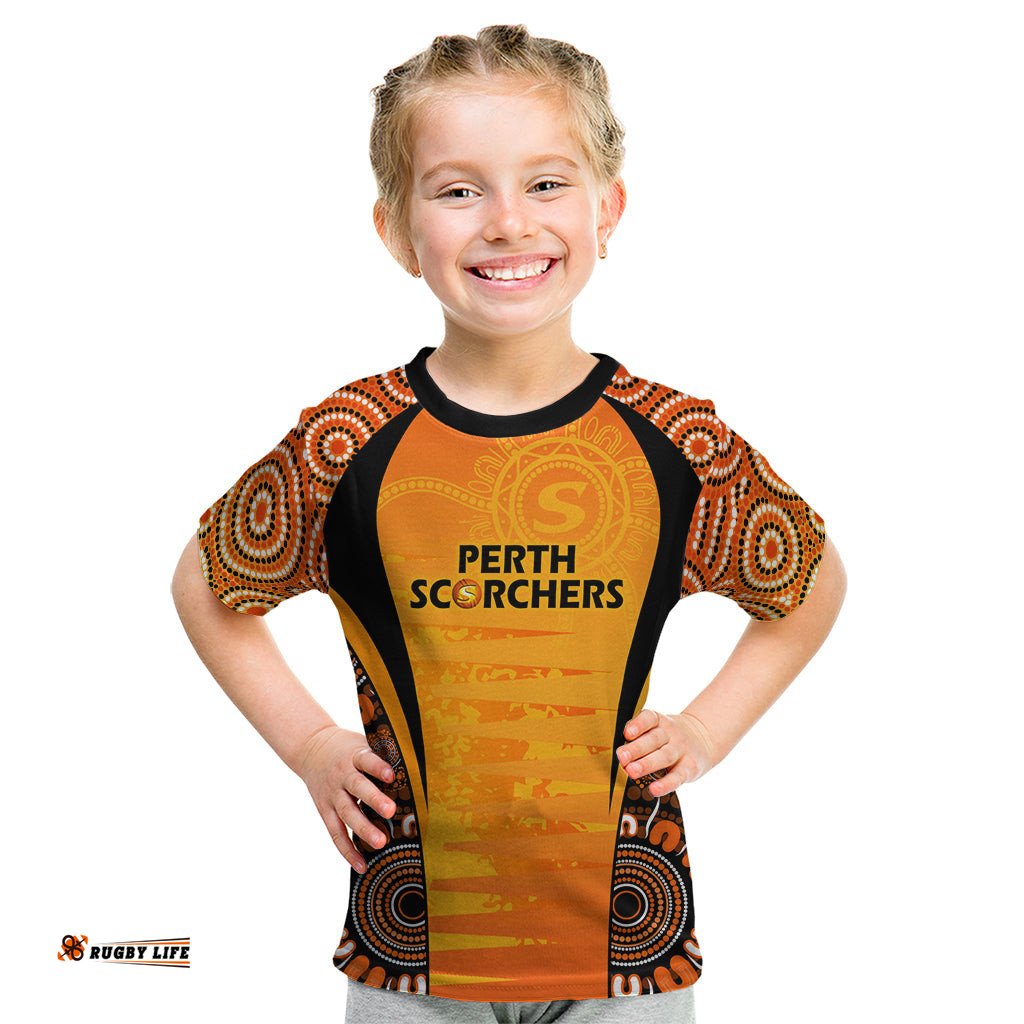 Made Tough Scorchers Custom Kid T Shirt Champions BBL13 Aboriginal Version