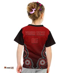 Custom Personalised And NumberMelbourne Renegades T Shirt KID Cricket Aboriginal Style