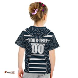 AFL - Blues Kid T Shirt Mix Dot Aboriginal
