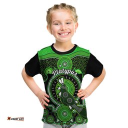 Personalised Australian Astrology Kid T Shirt Aboriginal Platypus Zodiac Sign