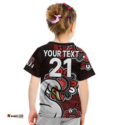 Custom Personalised AFL Sydney Swans 1874 Aboriginal Kid T Shirt