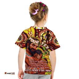 Custom Australia Father's Day Kid T Shirt Aboriginal Father and Son
