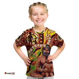 Custom Australia Father's Day Kid T Shirt Aboriginal Father and Son