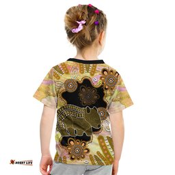 Australia Opal Wombat Kid T Shirt Aussie Aboriginal Art