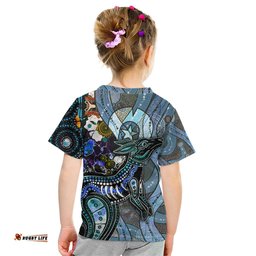 Kangaroo Aboriginal Pattern Dot Art Kid T Shirt TS04