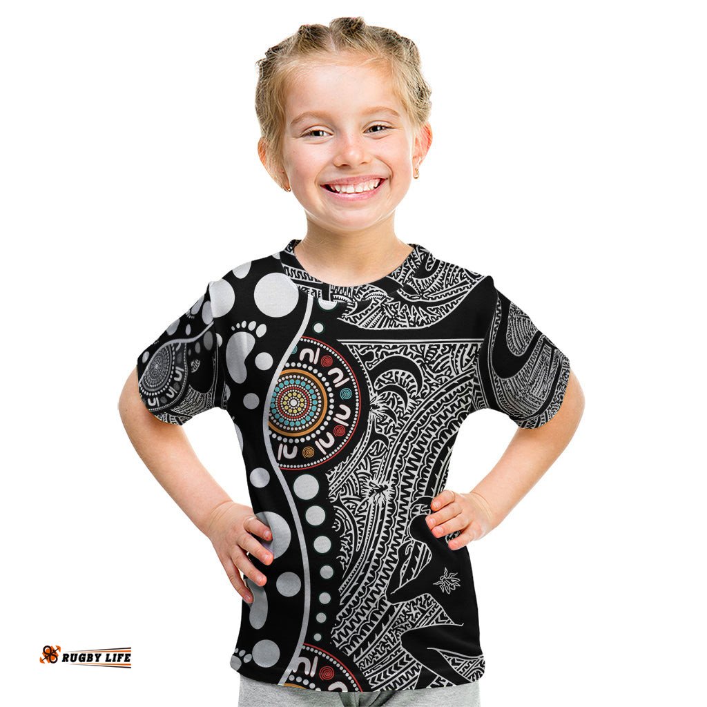 Torest Trait Islands Map Mix Aboriginal Pattern Kid T Shirt TS04