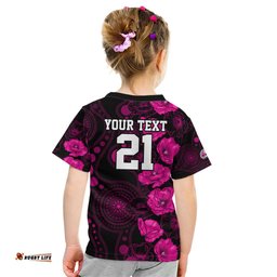 Sixers Cricket Never Forget Custom Kid T Shirt ANZAC Day with Poppy Aboriginal