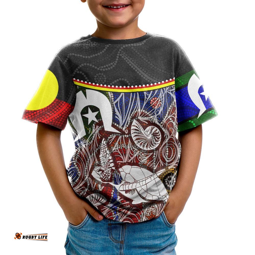 Kid T-Shirt - Aboriginal Dot In Naidoc Week Style