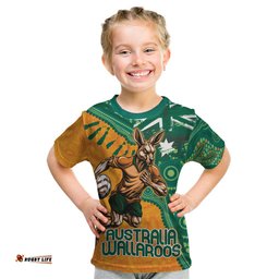Custom Australia Rugby Wallaroos Kid T Shirt Indigenous Aboriginal Pacific Champions