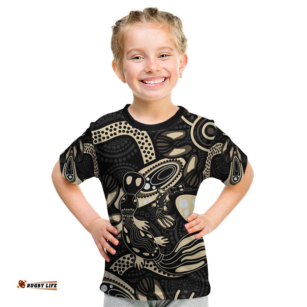 Australia Mothers Day Kid T Shirt Mom And Baby Platypus Aboriginal Art