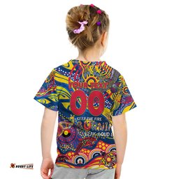 Custom NAIDOC Week 2024 Crows Kid T Shirt Aboriginal Animals Keep The Fire Burning