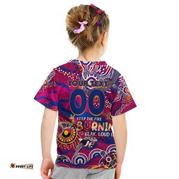Custom NAIDOC Week 2024 Lions Kid T Shirt Aboriginal Animals Keep The Fire Burning