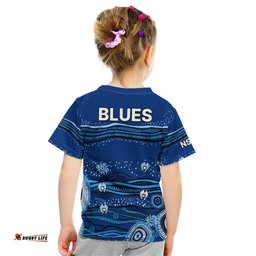 NSW Blues Rugby Kid T Shirt Aboriginal Indigenous
