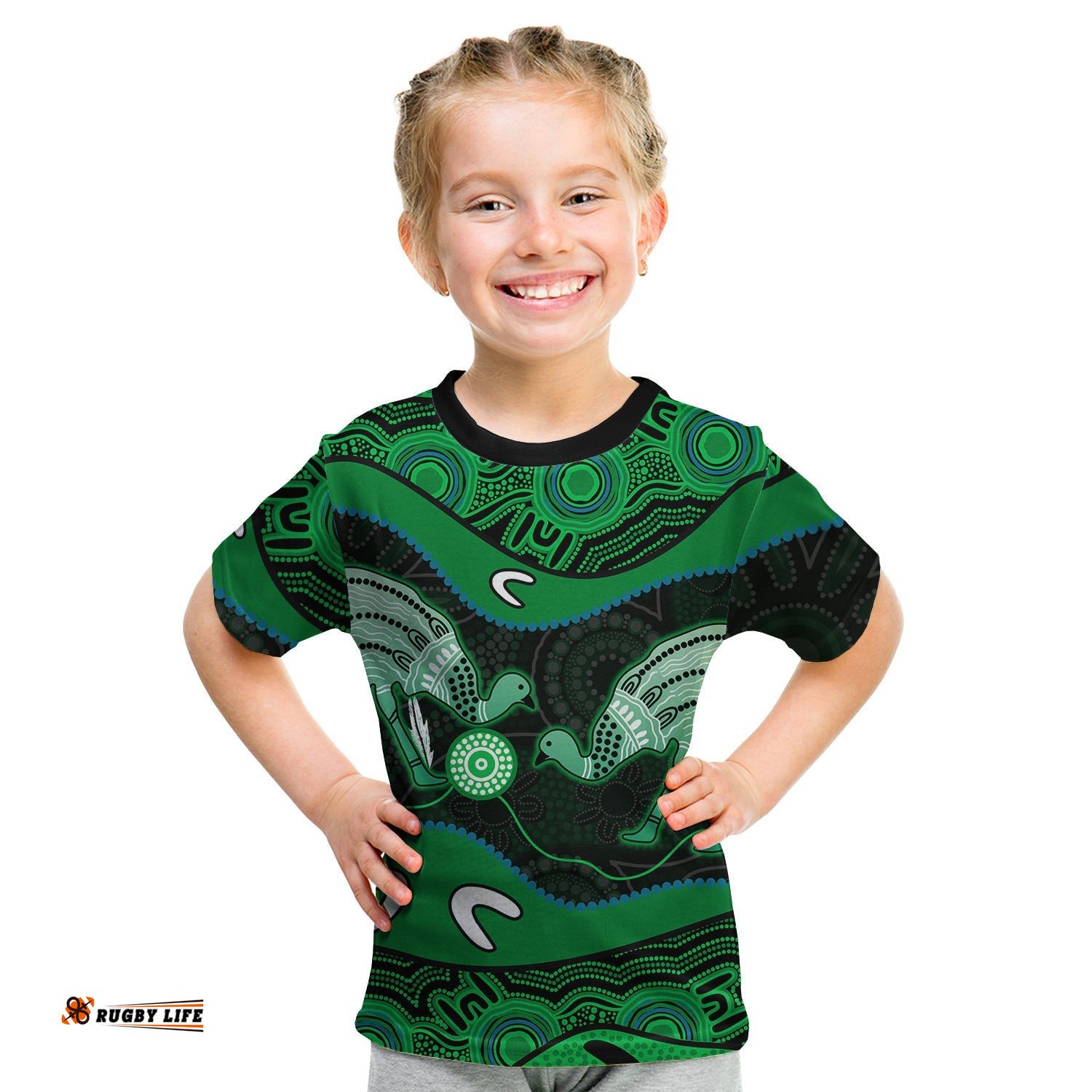 Emu Aboriginal T Shirt KID Style No.3