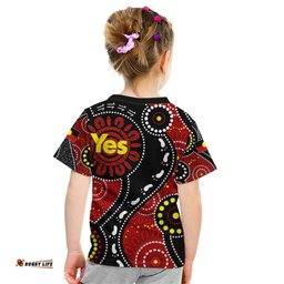 Australia Indigenous Kid T Shirt Vote Yes Aboriginal Flag Color