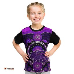 Personalised Australian Astrology Kid T Shirt Aboriginal Wombat Zodiac Sign