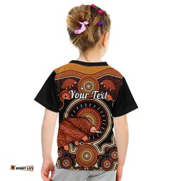 Personalised Australian Astrology Kid T Shirt Aboriginal Echidna Zodiac Sign