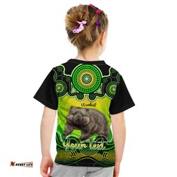Personalised Australia Taurus Wombat Zodiac Kid T Shirt Auz Astrology Aboriginal - Green