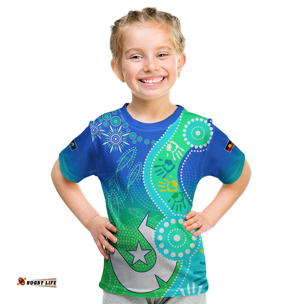 Personalised Australia NAIDOC Kid T Shirt Aboriginal Tribal Art Stylization