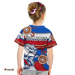 AFL Bulldogs Football Kid T Shirt Western Aboriginal Simple Style