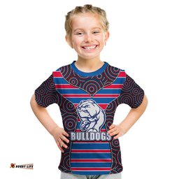 AFL - Bulldogs Kid T Shirt Mix Dot Aboriginal