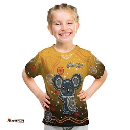 Custom Personalised Koala Indigenous T Shirt KID Aboriginal Aussie