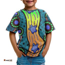 T-Shirt Kids - Aboriginal Turtle