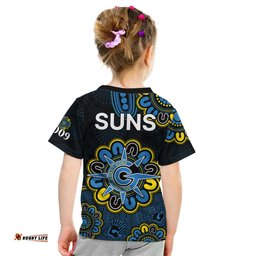 AFL Gold Coast Suns 2009 Aboriginal Blue Style Kid T Shirt
