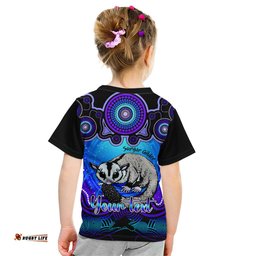 Personalised Australia Gemini Sugar Gilder Zodiac Kid T Shirt Auz Astrology Aboriginal - Blue