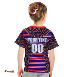 NRL - Rooster Kid T Shirt Mix Dot Aboriginal