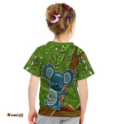 Custom Personalised Koala Climbing Tree T Shirt KID Aboriginal Aussie