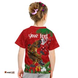 Personalised Platypus Lover Kid T Shirt Australia Merry Christmas Aboriginal