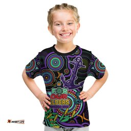 Dockers Football Aboriginal Art Kid T Shirt NAIDOC Indigenous Tribal