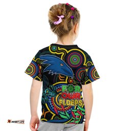 Crows Football Aboriginal Art Kid T Shirt NAIDOC Indigenous Tribal