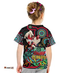 Swans Football Aboriginal Art Kid T Shirt NAIDOC Indigenous Tribal