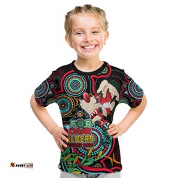 Swans Football Aboriginal Art Kid T Shirt NAIDOC Indigenous Tribal
