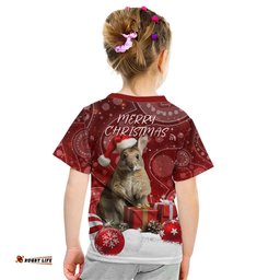 Australia Christmas Wallaby Kid T Shirt Aboriginal Art