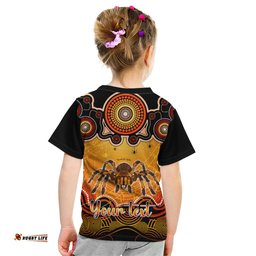 Personalised Australia Scorpio Tarantulas Spider Zodiac Kid T Shirt Auz Astrology Aboriginal - Red