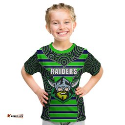 NRL - Raiders Kid T Shirt Mix Dot Aboriginal