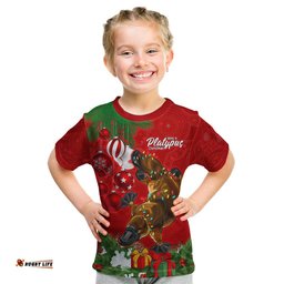 Platypus Lover Kid T Shirt Australia Merry Christmas Aboriginal