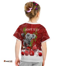Custom Personalised Australia Koala Aboriginal T Shirt KID Merry Christmas