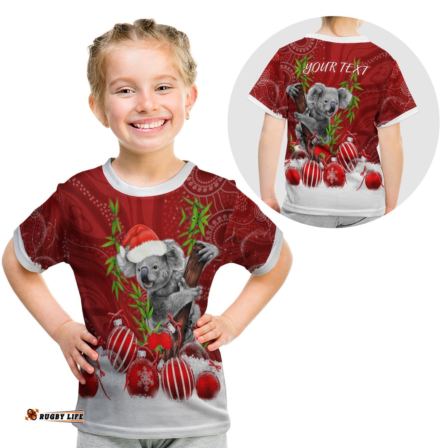 Custom Personalised Australia Koala Aboriginal T Shirt KID Merry Christmas