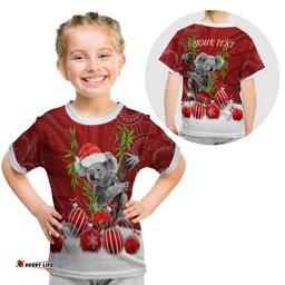 Custom Personalised Australia Koala Aboriginal T Shirt KID Merry Christmas