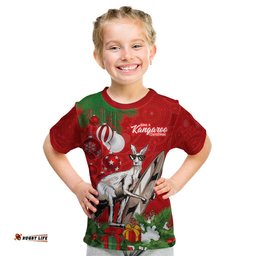 Kangaroo Lover Kid T Shirt Australia Merry Christmas Aboriginal