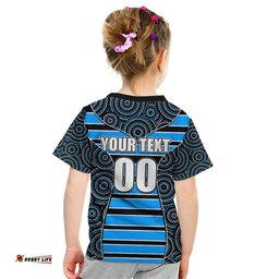 NRL - Sharks Kid T Shirt Mix Dot Aboriginal