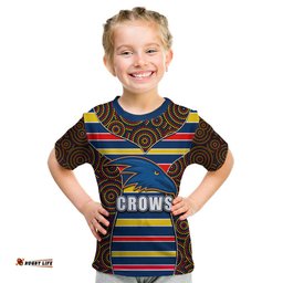 AFL - Crows Kid T Shirt Mix Dot Aboriginal